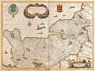 Mapa del Ducado de Normandía (Francia) de Frederick de Wit