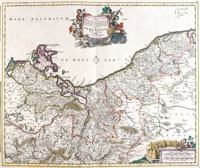 Mapa del Ducado de Pomerania (Polonia) de Frederick de Wit