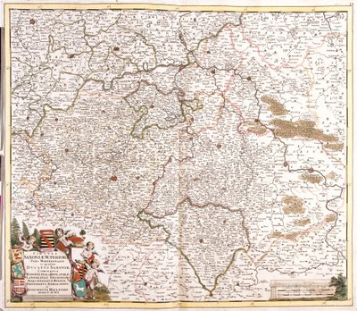 Mapa del Ducado de Sajonia (Alemania) de Frederick de Wit
