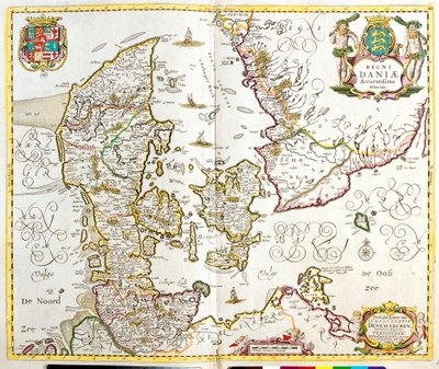 Mapa del Reino de Dinamarca de Frederick de Wit