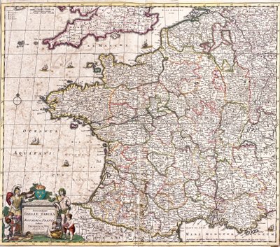 Mapa del Reino de Francia de Frederick de Wit