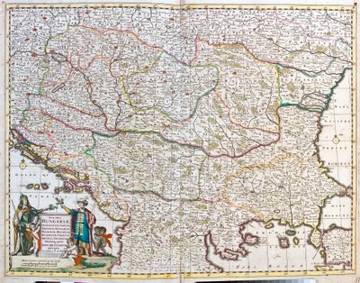 Mapa del Reino de Hungría de Frederick de Wit