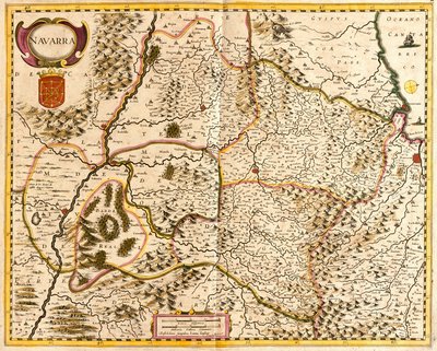 Mapa del Reino de Navarra de Frederick de Wit