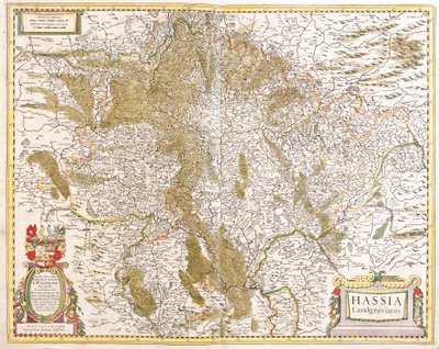 Mapa del Landgrave de Hesse (Alemania) de Frederick de Wit