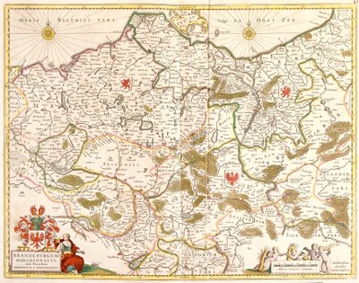 Mapa del Margraviato de Brandeburgo (Alemania) de Frederick de Wit