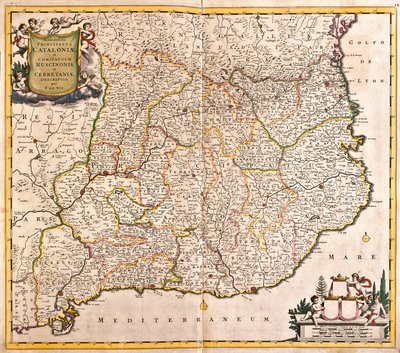 Mapa del Principado de Cataluña (España) de Frederick de Wit