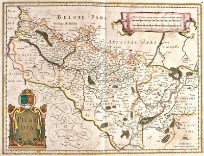 Mapa de la Provincia de Picardía (Francia) de Frederick de Wit