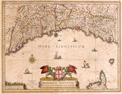 Mapa de la República de Génova (Italia) de Frederick de Wit