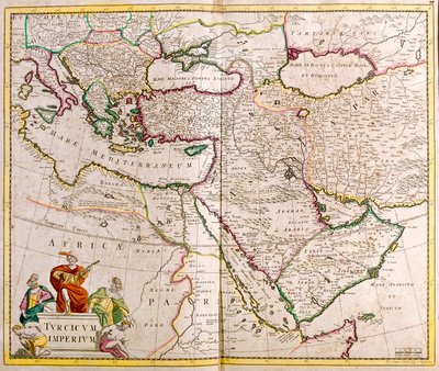 Mapa del Imperio Turco de Frederick de Wit