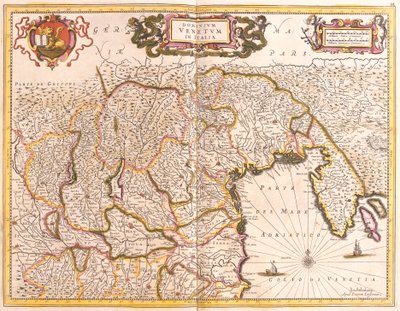 Mapa de los territorios venecianos en Italia de Frederick de Wit