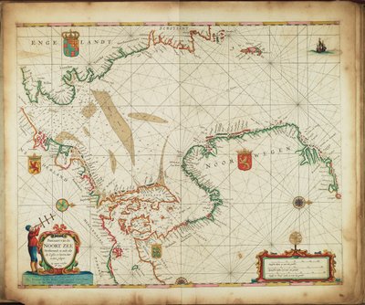 Pascaart van de Noort Zee verthoonende in zich alle de Custen en havens daer rontom gelegen. de Frederick de Wit