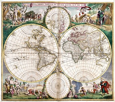 Planisferio del Mundo de Frederick de Wit