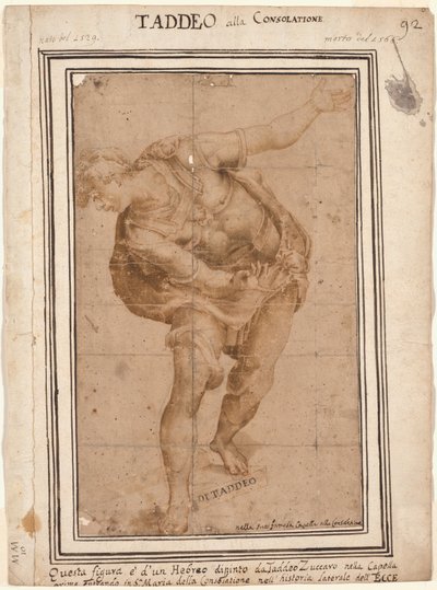 Un Hebreo, diseño para una decoración mural (detalle) de Frederico Zuccaro