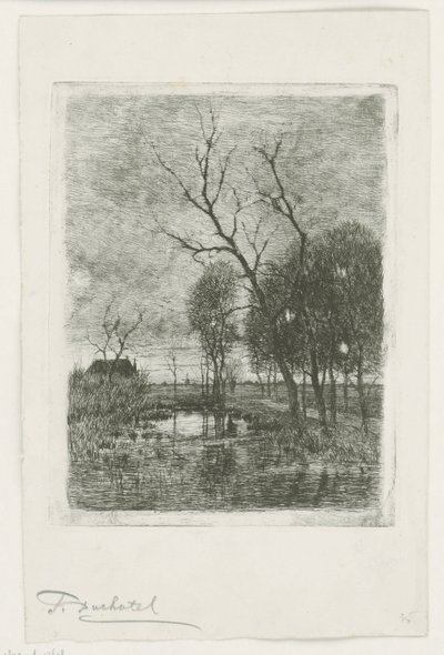 Crepúsculo de Fredericus Jacobus van Rossum du Chattel (signed by artist)
