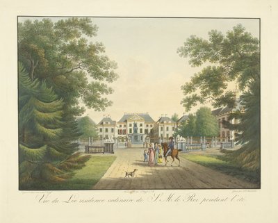 Vista del Paleis het Loo Vue du Loo residencia ordinaria de S.M. le Roi pendent l