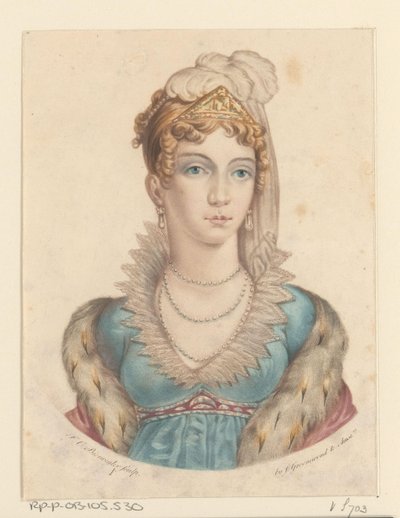 Portret de Anna Paulowna Romanowa de Frederik Christiaan Bierweiler