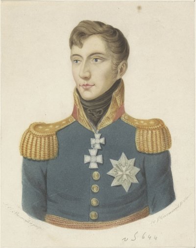 Retrato de Guillermo II, rey de los Países Bajos de Frederik Christiaan Bierweiler