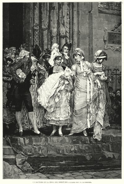 Bautismo en la época del Directorio, Francia Revolucionaria de Frederik Hendrik (after) Kaemmerer