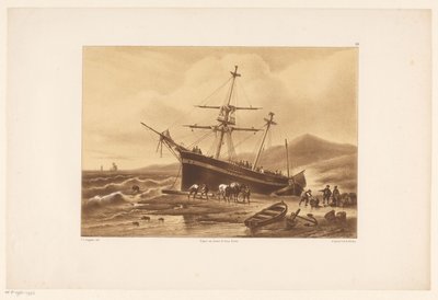 Gestrand schip de Frederik Lodewijk Huygens