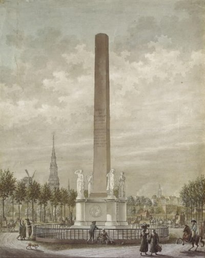 La columna de la libertad vista desde el lado de Frederiksberg de Frederik Ludvig  Bradt