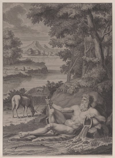 Dios del río en un paisaje, 1725 de Frederik Ottens
