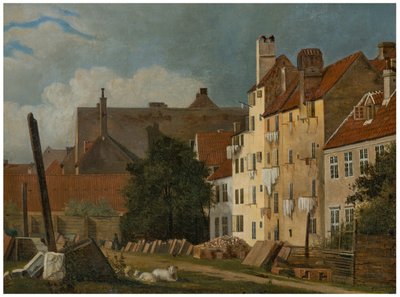 Vista de Marmorpladsen, Copenhague (Parte de Marmorpladsen en Copenhague) de Frederik Sødring