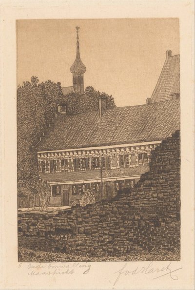 Oude omwalling, Maastricht (título original del objeto) de Frederik van der Harst (signed by artist)