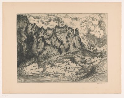 Olas en las rocas de Frederika Henriëtte Broeksmit (signed by artist)