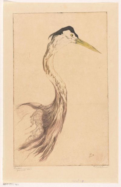 Heron de Frederika Henriëtte Broeksmit (signed by artist)