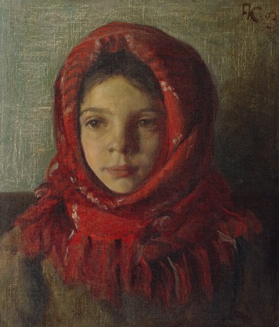 niña con pañuelo de Fredrik Kolstoe