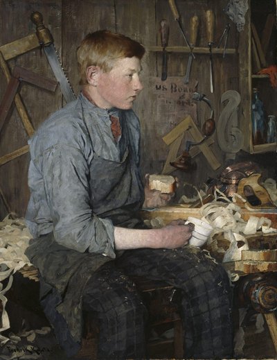 El joven carpintero de Fredrik Kolstoe