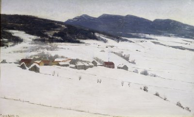 paisaje de invierno de Fredrik Kolstoe