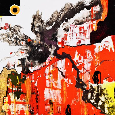 Naranja intenso abstracto de Fredrik Olsen