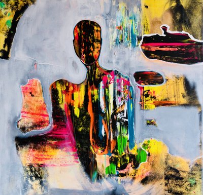Figura abstracta y colorida de Fredrik Olsen
