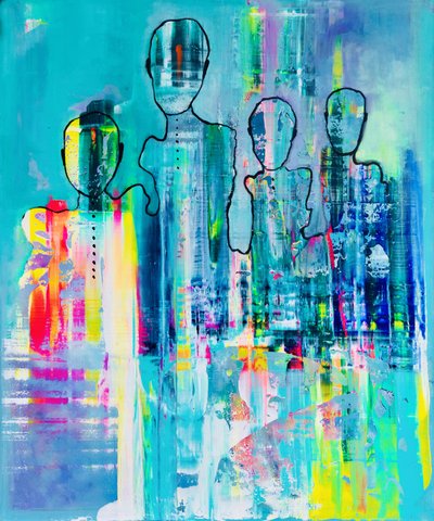 Familia abstracta y llena de vida de Fredrik Olsen