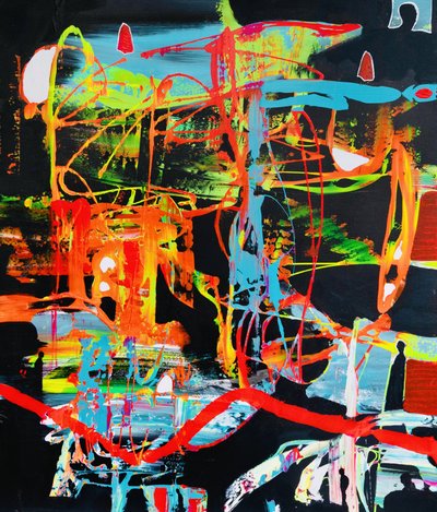 Abstracto urbano vibrante de Fredrik Olsen