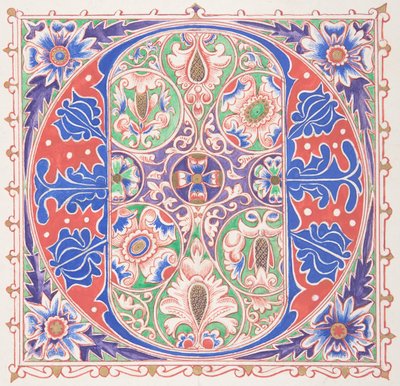 Inicial iluminada O, 1830-62 de Freeman Gage Delamotte