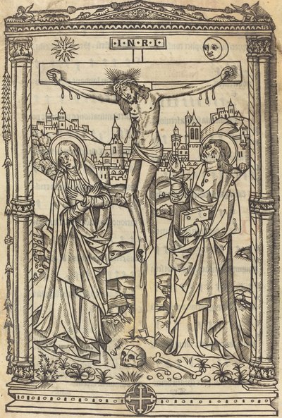 Cristo en la cruz de French 15th Century