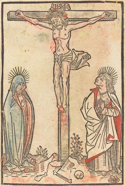 Cristo en la cruz de French 15th Century