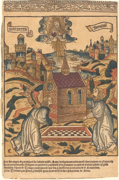 El traslado de la Santa Casa de Loreto de French 15th Century