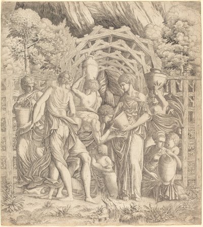 Joven bebiendo agua (¿Rebeca y Eliezer?) de French 16th Century after Francesco Primaticcio