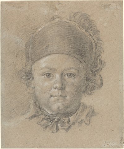 Un Niño con Gorro Militar de French 18th Century