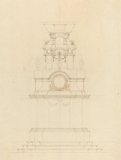 Diseño para un Catafalco de French 18th Century