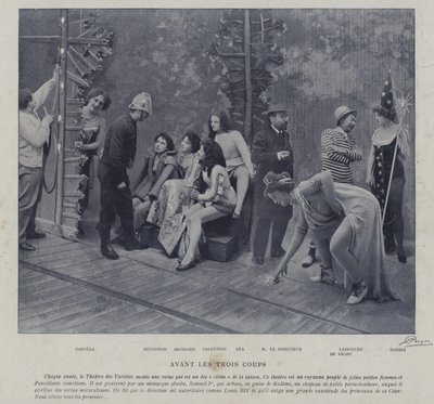 Actores y actrices en el Théâtre des Variétés, París de French Photographer