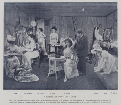 Actrices en los camerinos del Théâtre des Variétés, París de French Photographer