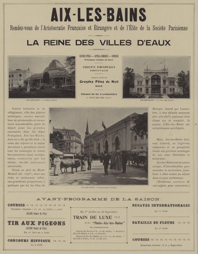 Aix-les-Bains, punto de encuentro de la aristocracia de Francia y del extranjero y la élite de la sociedad parisina de French Photographer