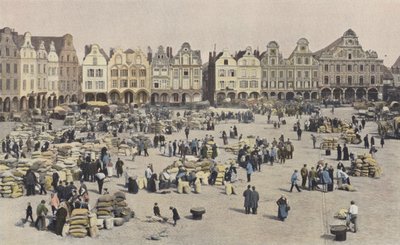 Arras, La gran Plaza, un día de mercado de granos de French Photographer