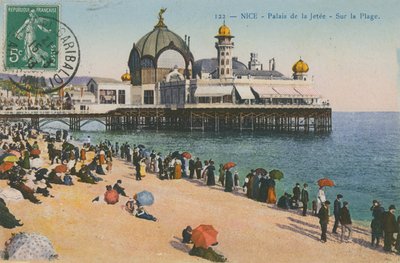 Playa y Palais de la Jetée, Niza de French Photographer