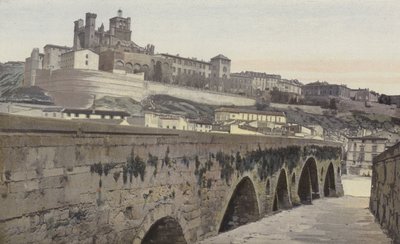 Beziers, Puente Viejo e Iglesia Saint-Nazaire (antigua Catedral) de French Photographer