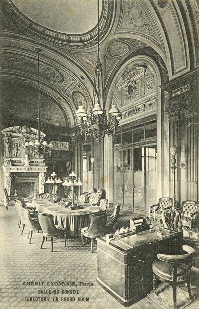 Sala de juntas, banco Crédit Lyonnais, París de French Photographer